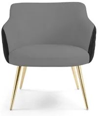 Kit 02 Poltronas Decorativas Jade Pés Alumínio C-416 Corano Tressê Lin