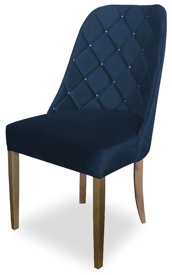 kit com 2 Cadeiras de Jantar Dublin Suede Azul Marinho