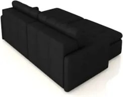 Sofá Retrátil 3 Lugares Para Sala 224cm Elios Couro Preto Z55 - Mpozen