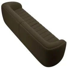 Sofá Living Decorativo 3 Lugares 252cm Meris Z32 Veludo Marrom - Mpoze