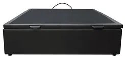 Base Box Baú para Cama Viúva 128x188cm Liz S05 Sintético Preto - Mpoze