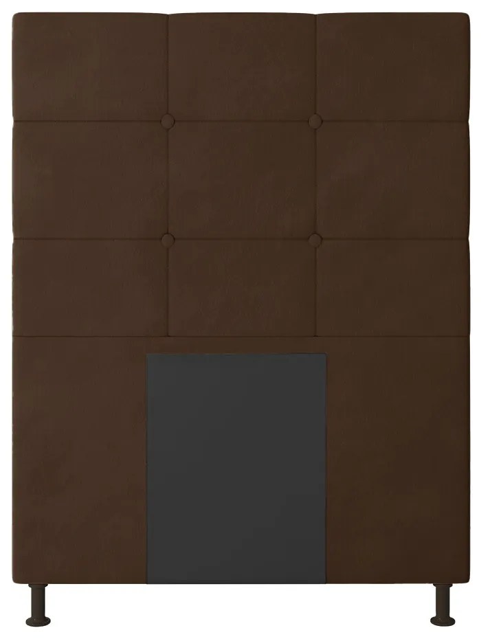 Cabeceira Solteiro Cama Box 90cm para Quarto Stambul Suede M11 - D'Rossi - Marrom