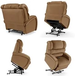 Poltrona do Papai Reclinável Kalie Elevação Lift Elétrico FH9 PU Caram