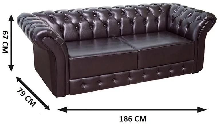 Namoradeira Sofá 2 Lugares Chesterfield Capitonê 186cm Corano Marrom - Sheep Estofados - Marrom