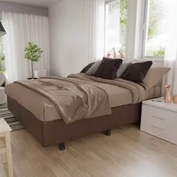 Base Box para Cama Casal King 192x203cm Bipartido Liz S05 Sintético Ma
