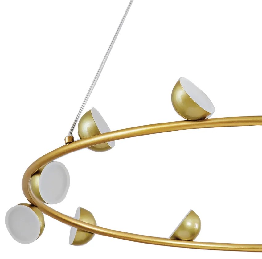 Pendente Mezzo Ø63X8,5Cm Led 39W 3000K Bivolt Alumínio Dourado - Usina...