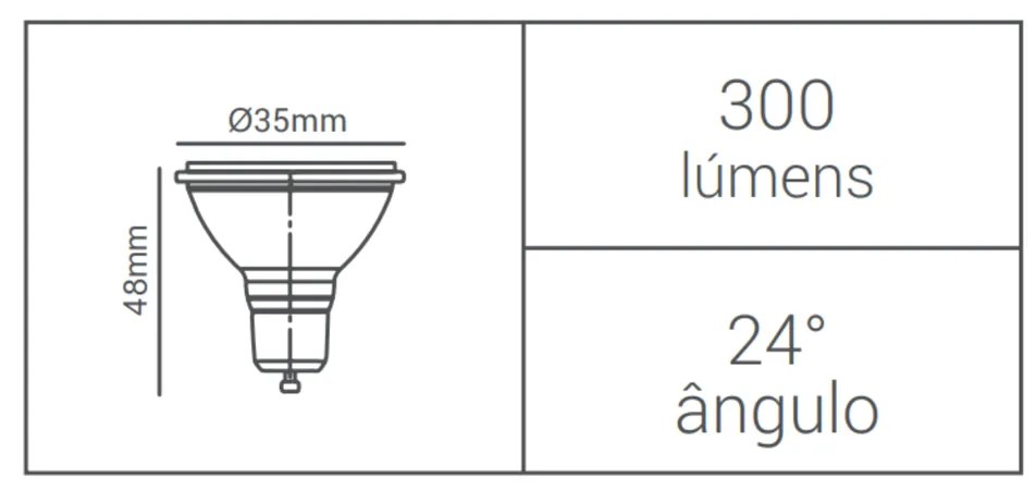 Lâmpada Ar70 4,8W 300Lm 2700K 24° Bivolt | Opus Lp 37264