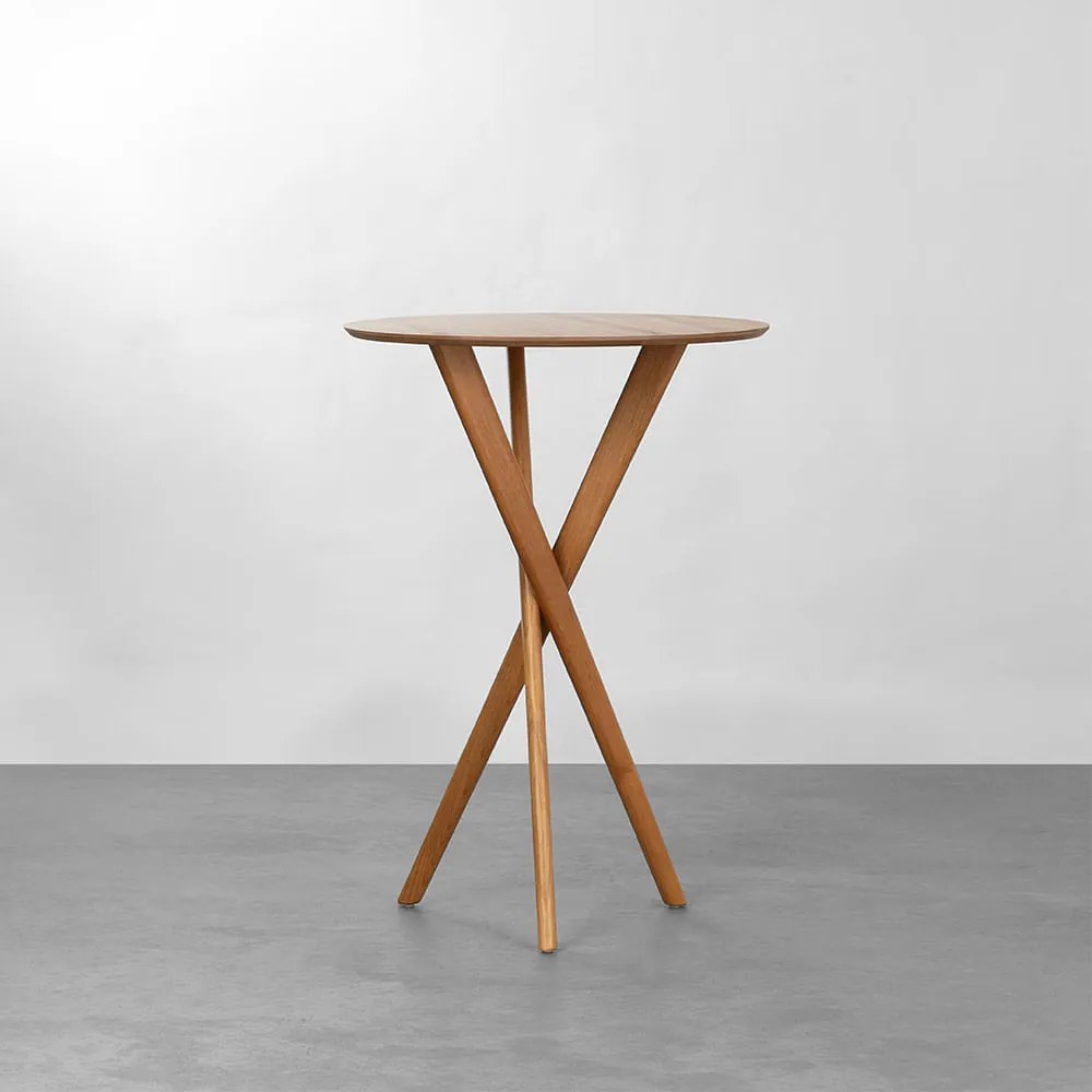 Mesa Alta Thai Redonda Cinamomo - 70cm