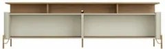 Rack TV 55 Pol 180cm Portas Brise Blen Louro/Luna/Dourado I06 - Mpozen