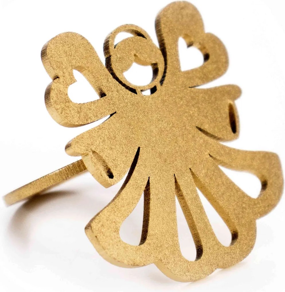 Porta Guardanapo de MDF Anjo Dourado 6cm F04 - D'Rossi