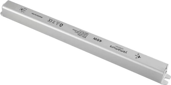 Driver Slim Cromado Para Fita De Led 24v 40w 1,6a Power