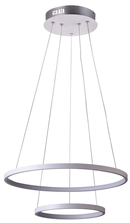 Pendente Orlo Duo Anel Redondo Duplo Ø50Cm Led 40W 3000K Bivolt Branco... (Branco)