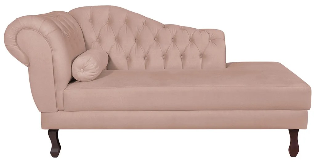 Recamier Diana 140cm Lado Direito Suede Rosê - ADJ Decor