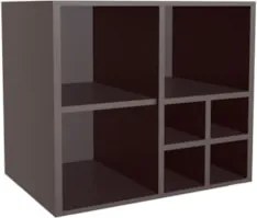 Gabinete Banheiro 68cm Para Cuba 1 Porta Nanna Grafite F10  - Mpozenat
