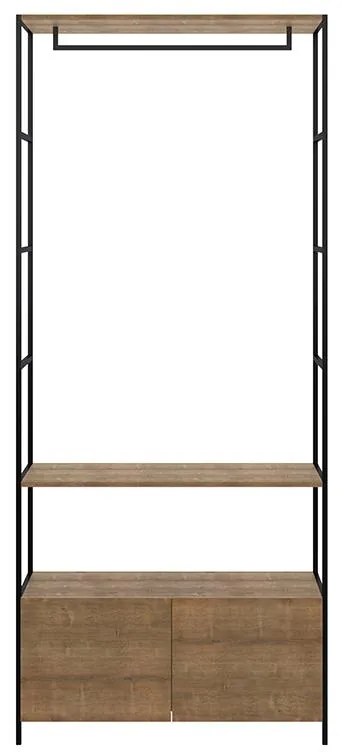 Roupeiro Closet Estantes Cabideiro Mesa Estilo Industrial