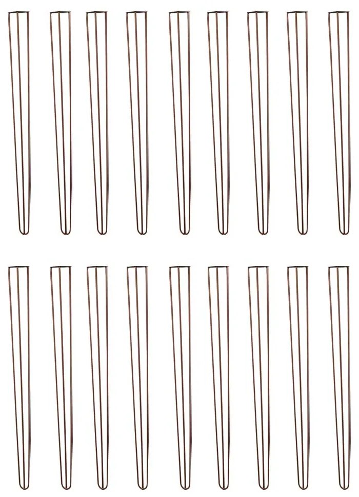 Kit 18 Pés de Metal 90 CM Hairpin Legs Aparador e Mesa de Canto Bronze G41