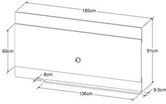 Painel para TV até 60 Polegadas Seattle PL1800 Branco - Art In Móveis