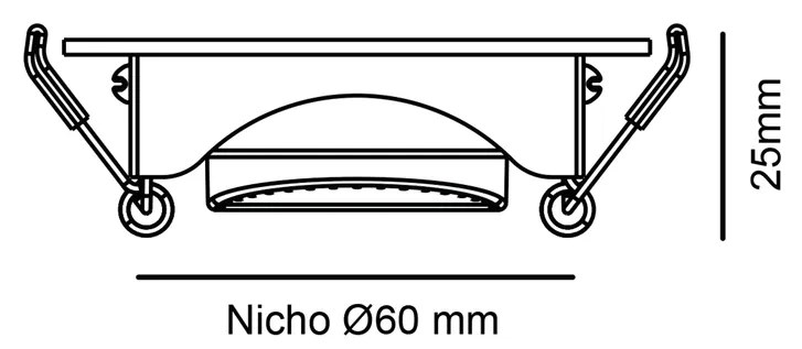 Spot De Embutir Redondo 3W 6500K Led Bivolt Ø7,4X2,5Cm | Opus Eco 3302...