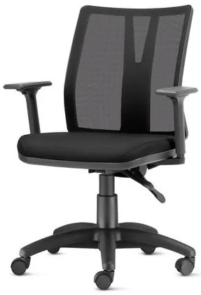 Cadeira Addit Assento Courissimo Preto com Base Arcada em Nylon - 54181 Sun House