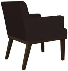 Kit 02 Poltronas Decorativas Vitória W01 Corano Marrom Escuro - Mpozen