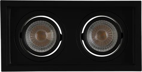 Plafon De Embutir Recuado 10x19cm Flap - PRETO