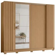 Guarda Roupa Casal 270cm 4 Espelhos Jacarandá Flex Off/Freijó - Albatr