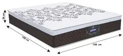 Colchão Box Casal 138cm Molas Ensacadas Soft Pillow New York Marrom -