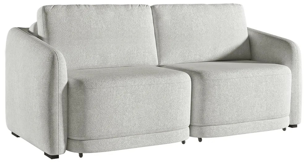 Sofá Cama Modulado Retrátil e Reclinável Decorativo Varsóvia 176cm Bouclê Cinza G33 - Gran Belo