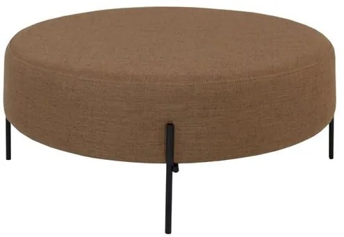 Puff Beagle Redondo P Linho Terracota Base Preta 30cm - 62159 Sun House