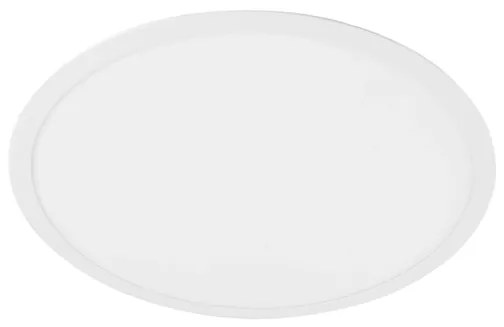 Plafon Led De Embutir Redondo Aluminio Branco 48W Panel - LED BRANCO QUENTE (3000K)