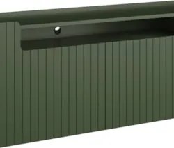 Rack TV 75 Pol 220cm 4 Portas Brise Blen Musgo/Preto I06 - Mpozenato