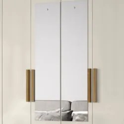 Guarda Roupa Casal 204cm Com Espelho Vitta Freijó/Off Z17 - Mpozena