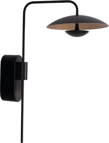 Arandela Led Aluminio Preto Freijo 6W 3000K Shimeji