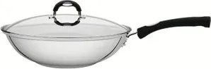 Wok Tramontina Astro Silicone 28cm 3,3L em Aço Inox Fundo Triplo Indução