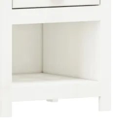 Mesa de Cabeceira Para Quarto 1 Gaveta Lázio Branco/Freijó F07 - Mpoze
