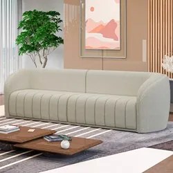 Sofá Living Decorativo 4 Lugares 332cm Meris M22 Boucle Cru - Mpozenat