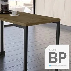 Mesa de Cozinha Bistrô Porto Castanho 120cm com 4 Banquetas Industriai