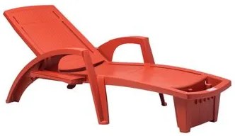 Espreguiçadeira Sole Reclinável Terracota em Polipropileno com Proteção UV Pisani