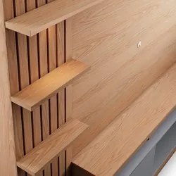 Estante Home Theater para TV até 65 Pol. Maceió Freijó/Cinza Fosco - C