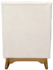 Poltrona Amamentação Base Madeira Balanço Vick Bouclê Off F03 - Mpozen