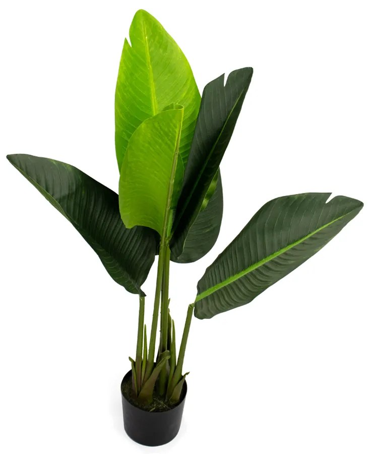 Planta Artificial Bananeira de Jardim com Pote X6 Verde 66 cm F04 - D'Rossi