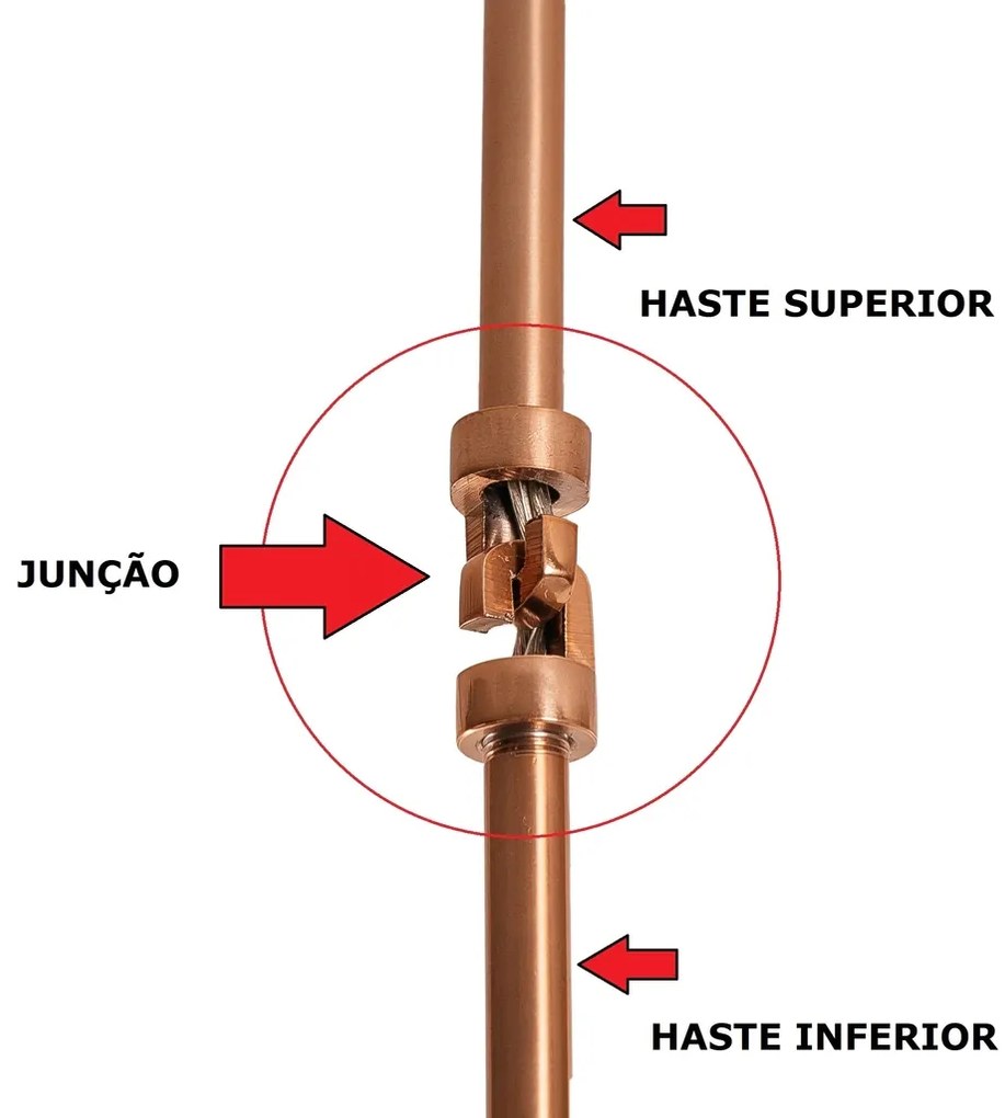 Pendente Cacau Ø68X57X83Cm 6Xg9 / Metal E Globo Ø12Cm | Usina 16738/6 (AZO-F / CB-V - Azul Oceano Fosco / Cobre Escovado, FOSCO)