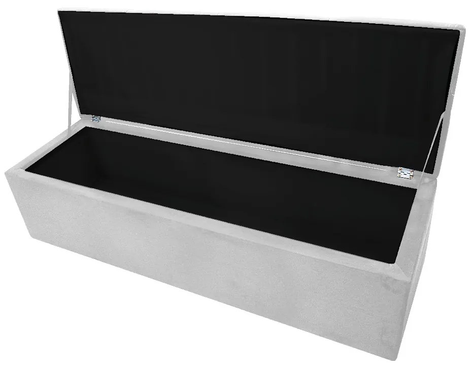 Calçadeira Munique 160 cm Queen Size Suede Branco - ADJ Decor