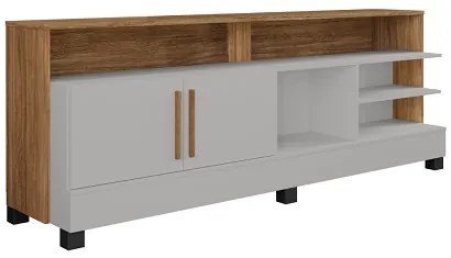 Rack Taípe Off White/Cinamomo – Bechara Móveis