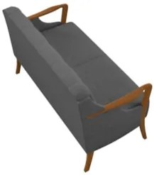 Kit Namoradeira 135cm e 2 Poltronas Decorativas Capitonê Lapa Z32 Linh