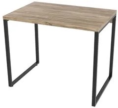 Mesa de Escritório Office 90cm Estilo Industrial Prisma C08 Carvalho -