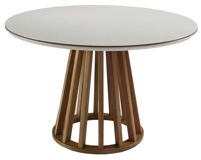 Mesa de Jantar Redonda com Vidro 140 cm Kovel - DT 55242