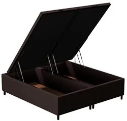 Base Cama Box Baú Casal Queen 158cm Hit I02 Corano Marrom - Mpozenato