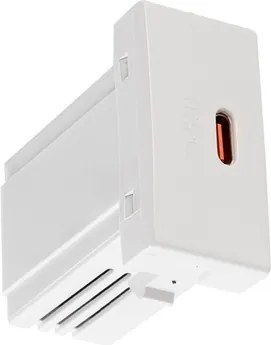 Modulo Tomada Carregador Usb Tipo C Branco Siena