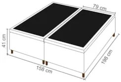 Base Cama Box Baú Casal Queen 158cm Hit Z04 Sintético Preto - Mpozenat